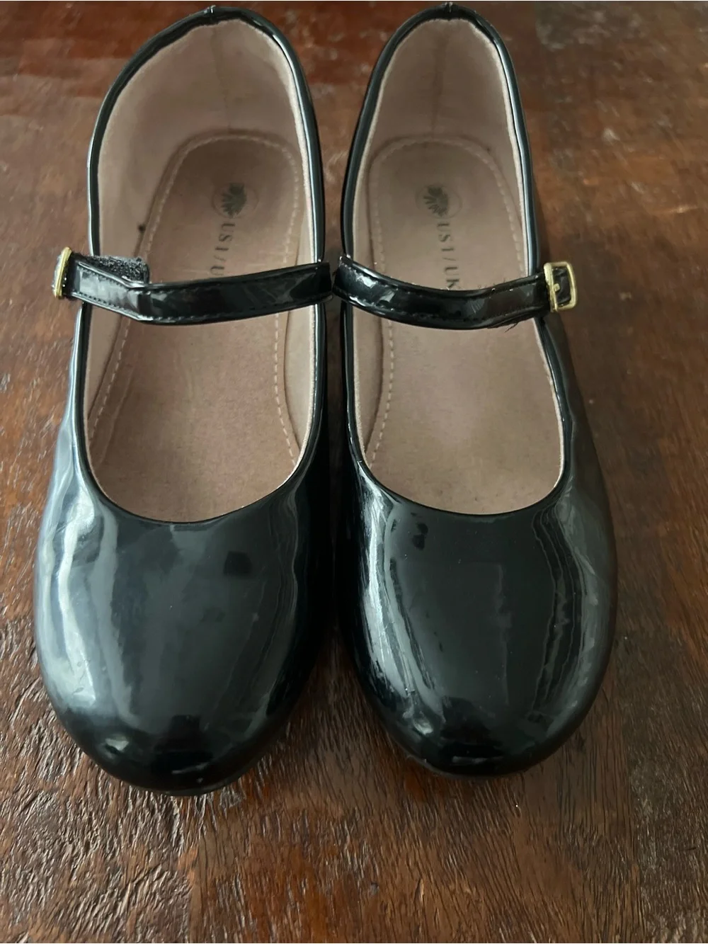 Girls' Black Patent Mary Jane Dress Shoes size 1